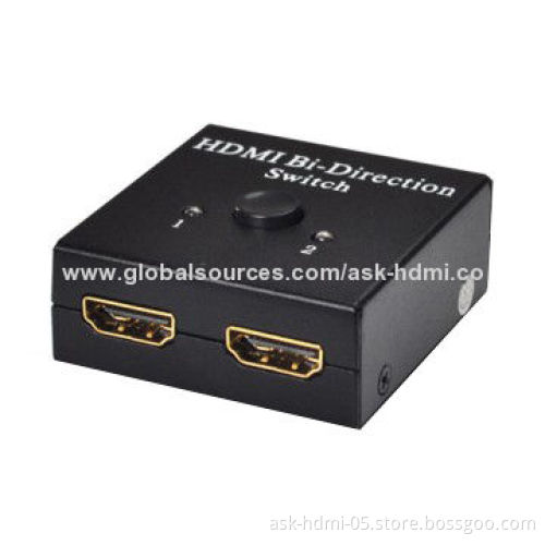 1.4V HDMI 1 to 2 Splitter and 2 to 1 Switch 4K x 2K, Sized 52*45*20mm